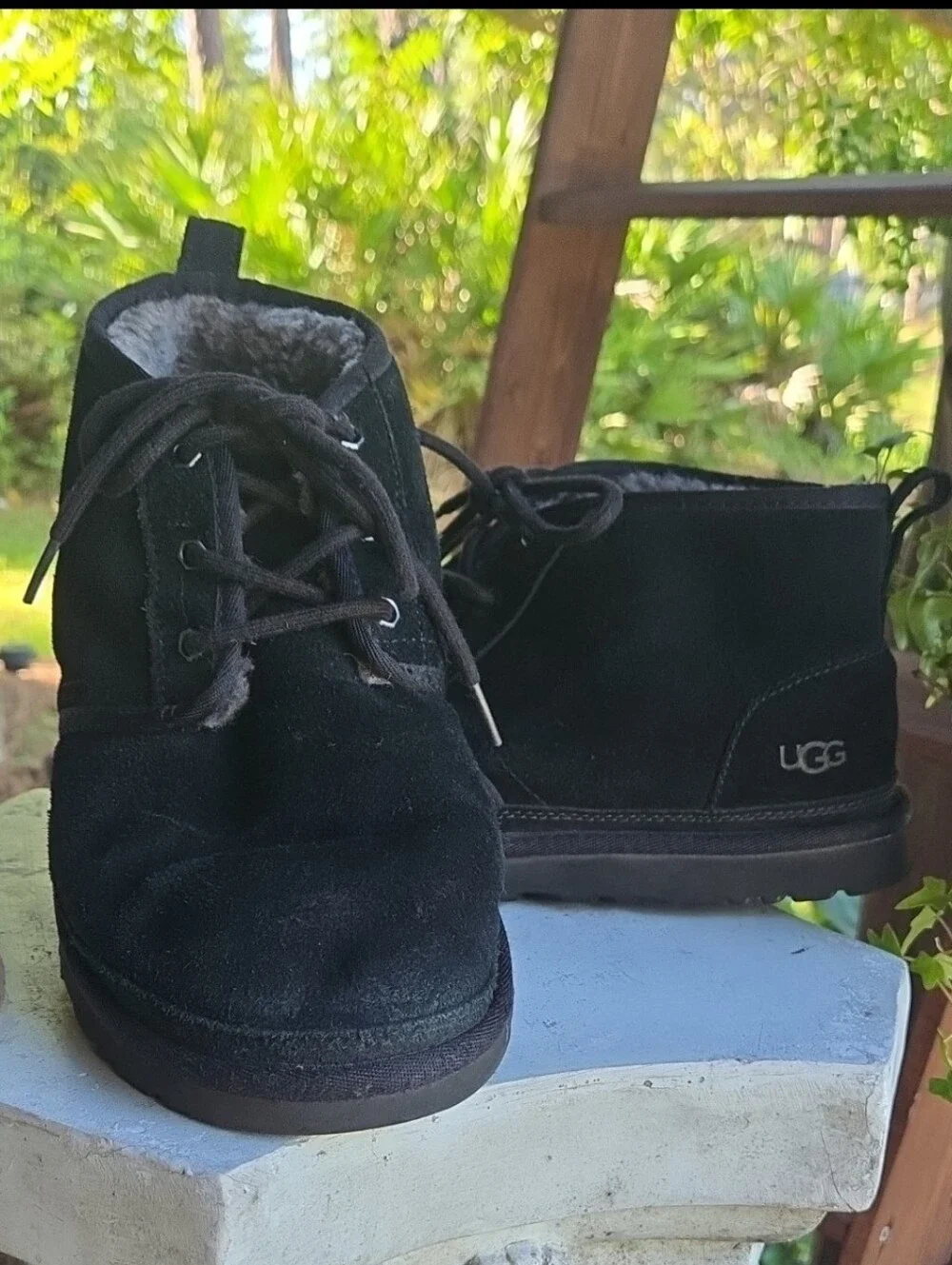 Ugg Neumel Black Suede Chukka Boots Size 10